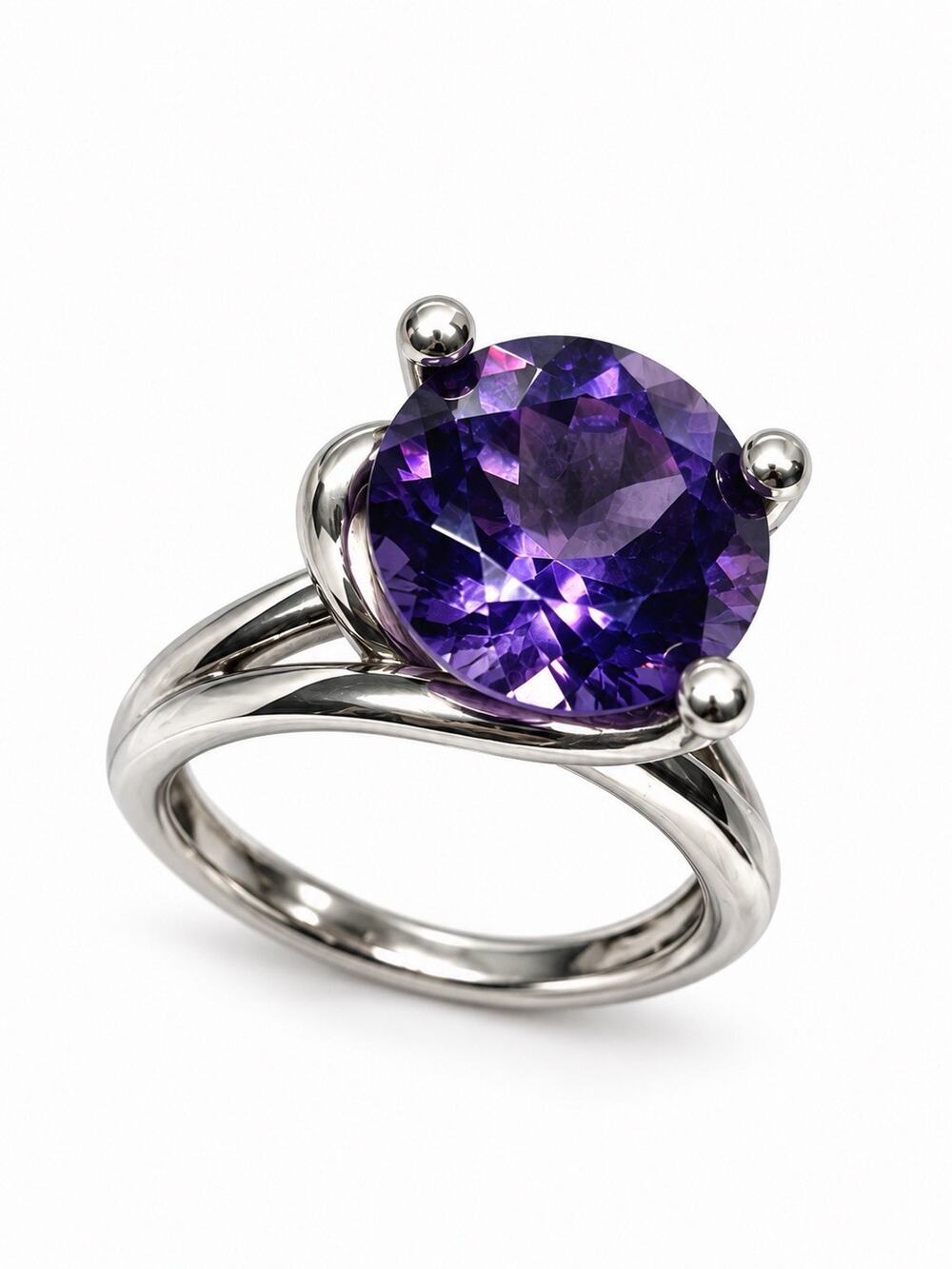 925 Sterling Silver Mystic Topaz Purple Blue Ring Size 5.5